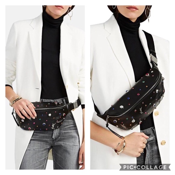 Saint Laurent Monogram Studded Leather Belt Bag - Picture 8 of 8